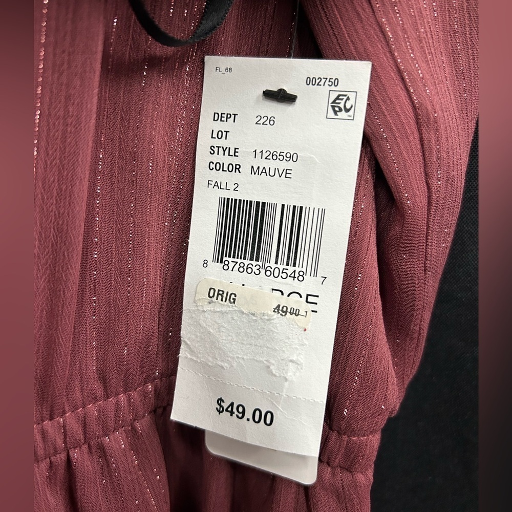 BCW Juniors Burgundy Tiered Mini Dress - Picture 8 of 9